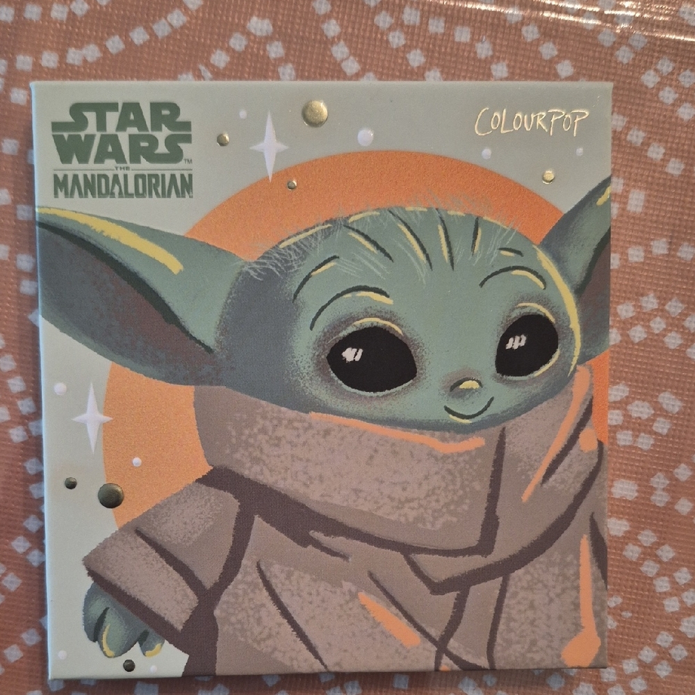 ColourPop Grogu Illustration Palette — Green & Orange Artwork